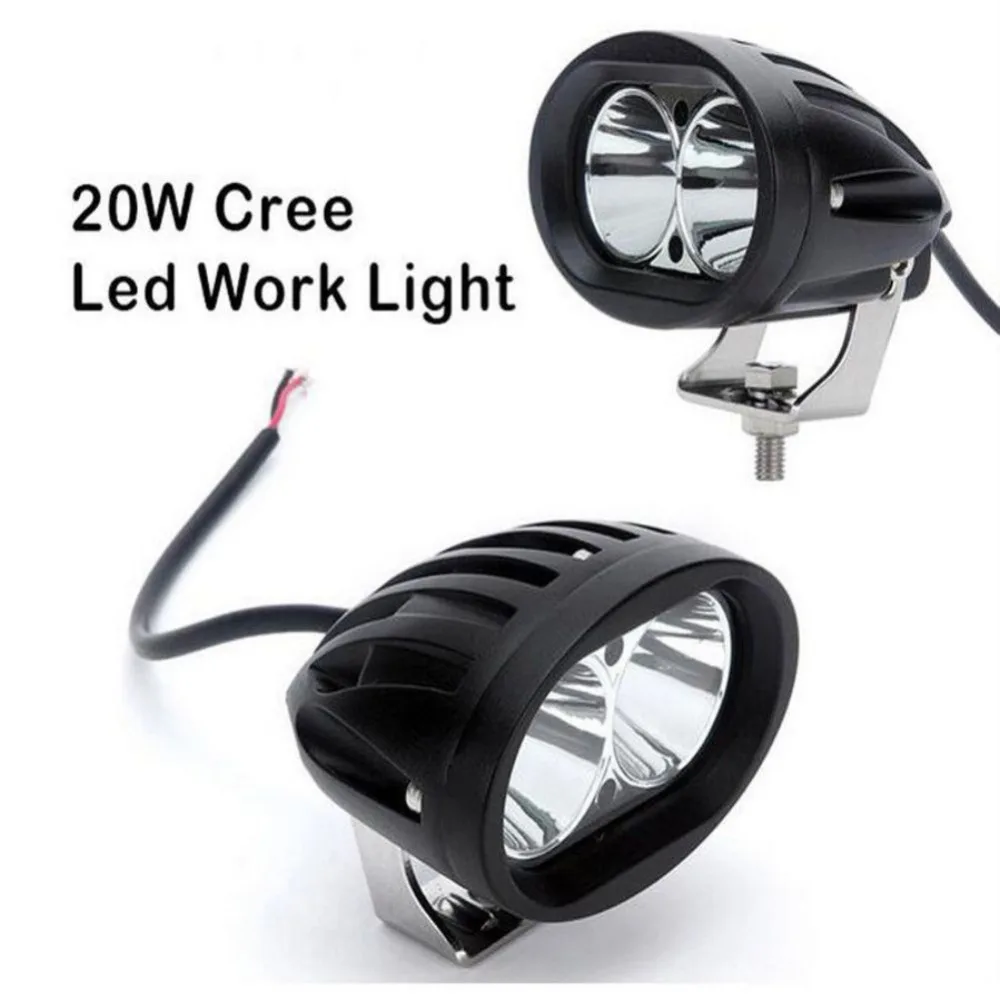 AUTOMOR светодиодный рабочий светильник бар противотуманная фара 12V 24V 20W фары для