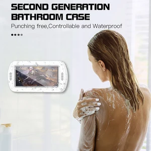 bathroom waterproof shower phone holder for iphone 13 12 pro max 12 mini 11 pro xr xs touch screen case box for samsung s21 plus free global shipping
