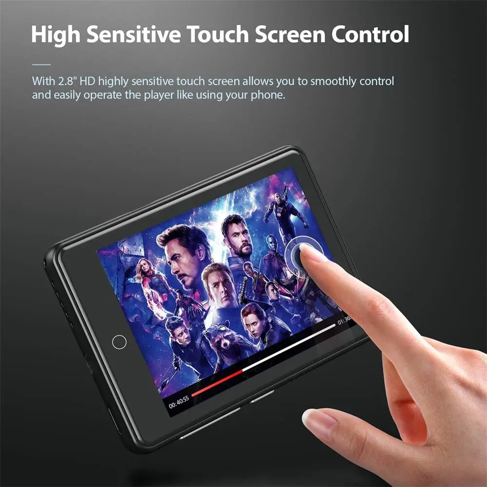 Hi Fi плеер RUIZU MP3 с большим объемом памяти 32 Гб сенсорным экраном 2 8 дюйма и