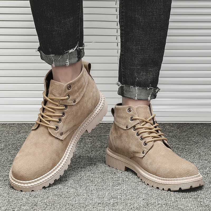 Мужские зимние кроссовки Теплые ботильоны высокие мартинсы Рабочая обувь|Зимние сапоги| |