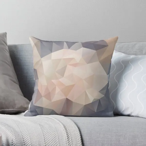 

Low Polygon Digital Art BlushPinkGra Soft Decorative Throw Pillow Cover for Home Pillows NOT Included