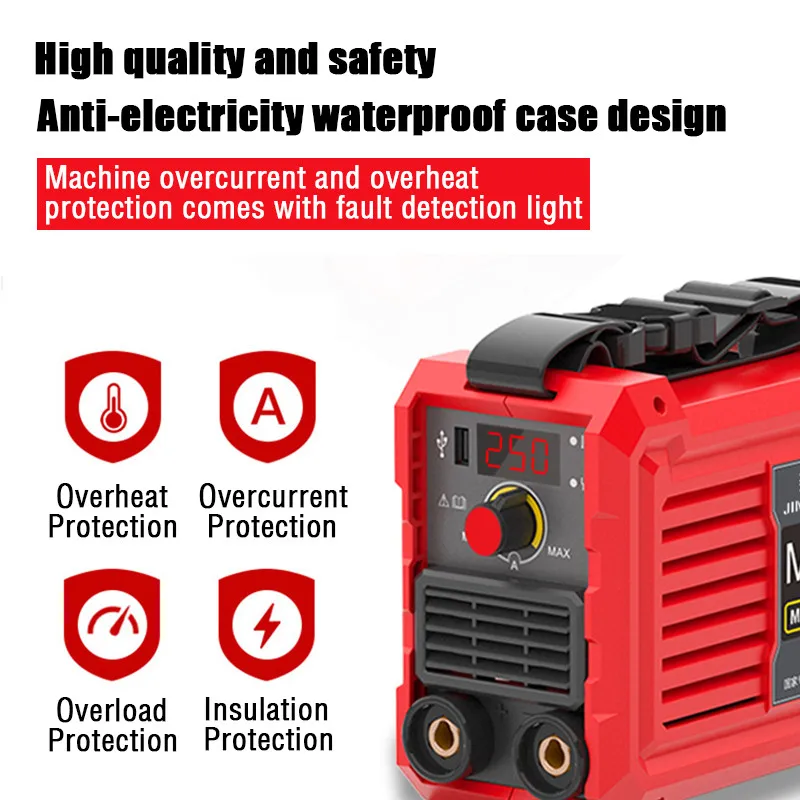 

220V Mini DC Inverter 10-225/250A Handheld MMA Welder Welding Machine Digital Display For Welding Working Welder Inverter Tool