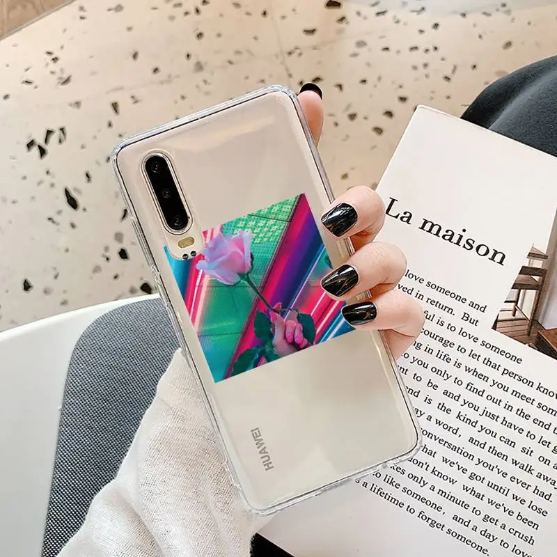 

Flower Summer Pink Phone Cases Transparent for Samsung A71 S9 10 20 HUAWEI p30 40 honor 10i 8x xiaomi note 8 Pro 10t 11
