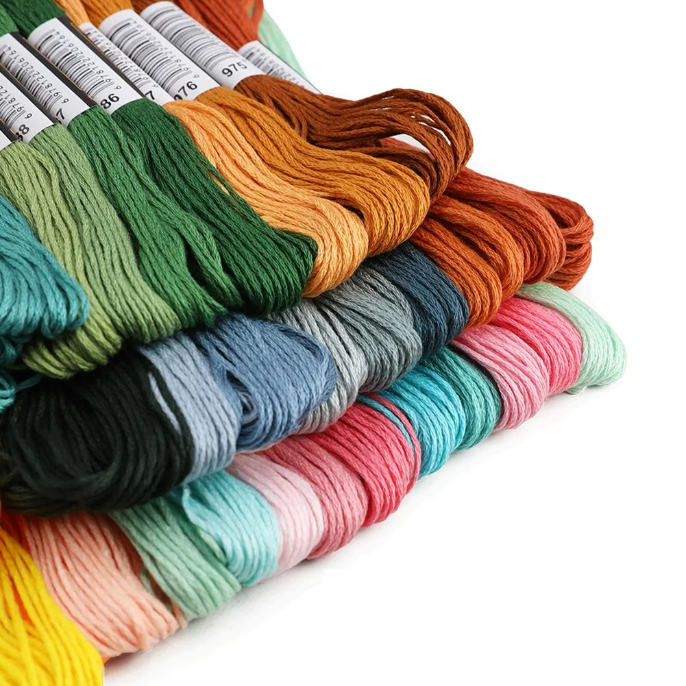 

Embroidery Thread 50Colors Embroidery Floss Cross Stitch Kit Premium Rainbow Embroidery DIY Threads Crafts Cotton Accessories