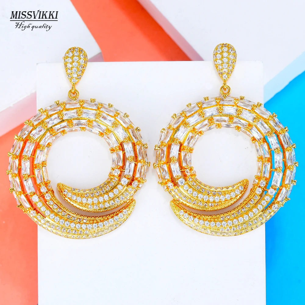 Missvikki Дубай европейский дизайн круглые серьги марокканские женские кубические