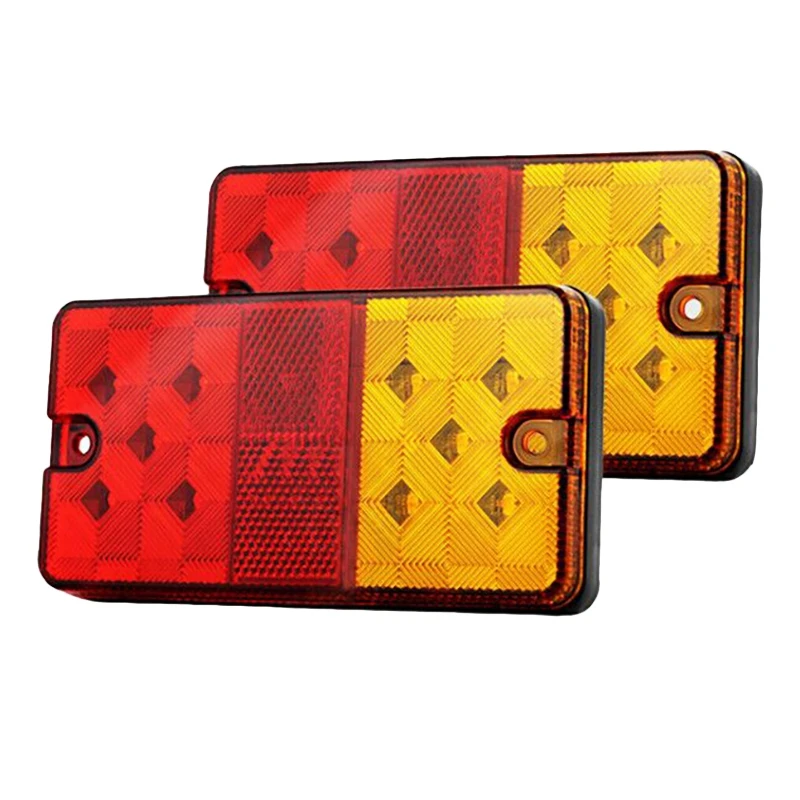 

2X 10LED Waterproof 12V Rear Stop Brake Turn Tail Lights for Truck Trailer Caravan