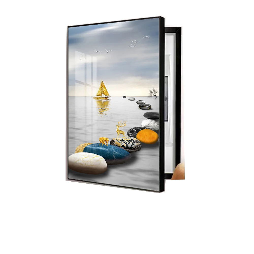 Электрическая коробка Вертикальная боковая открытая современная роспись