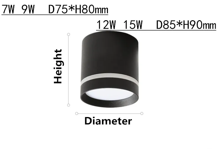 Светодиодный потолочный светильник с регулируемой яркостью 7 Вт 9 12