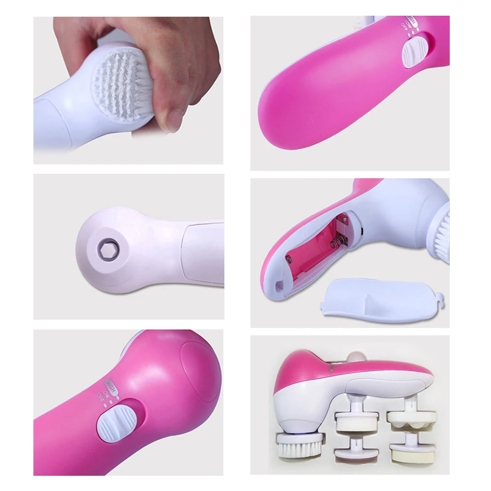 5 в 1 водостойкая щётка для лица|Устройства чистки лица| |