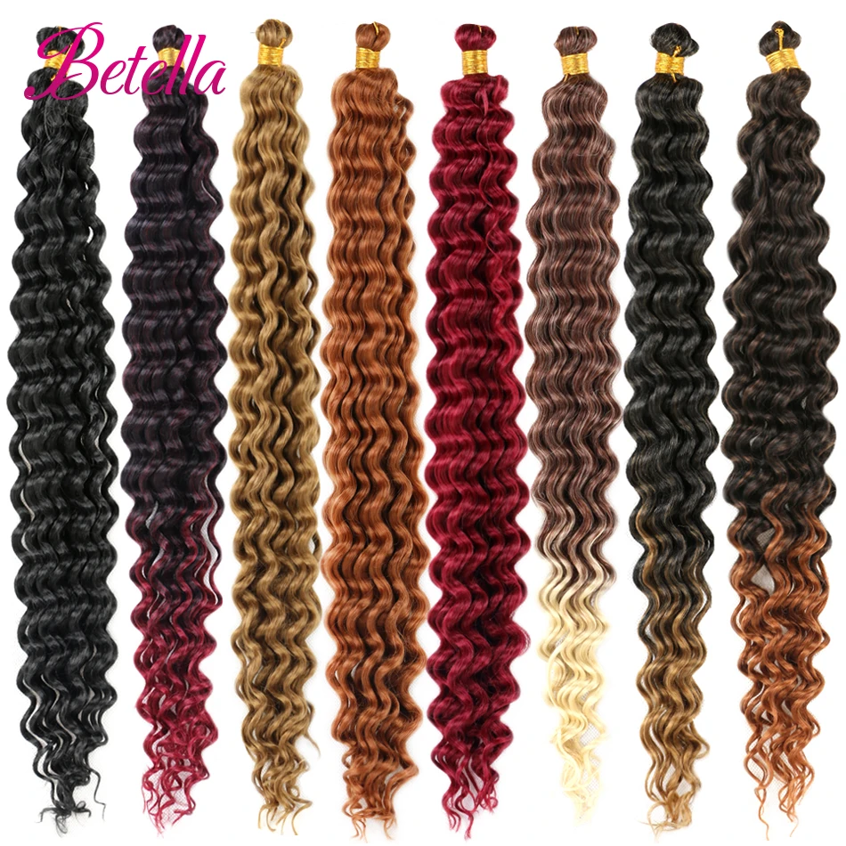 Вязаные крючком волосы с глубокой волной плетеные для наращивания Омбре