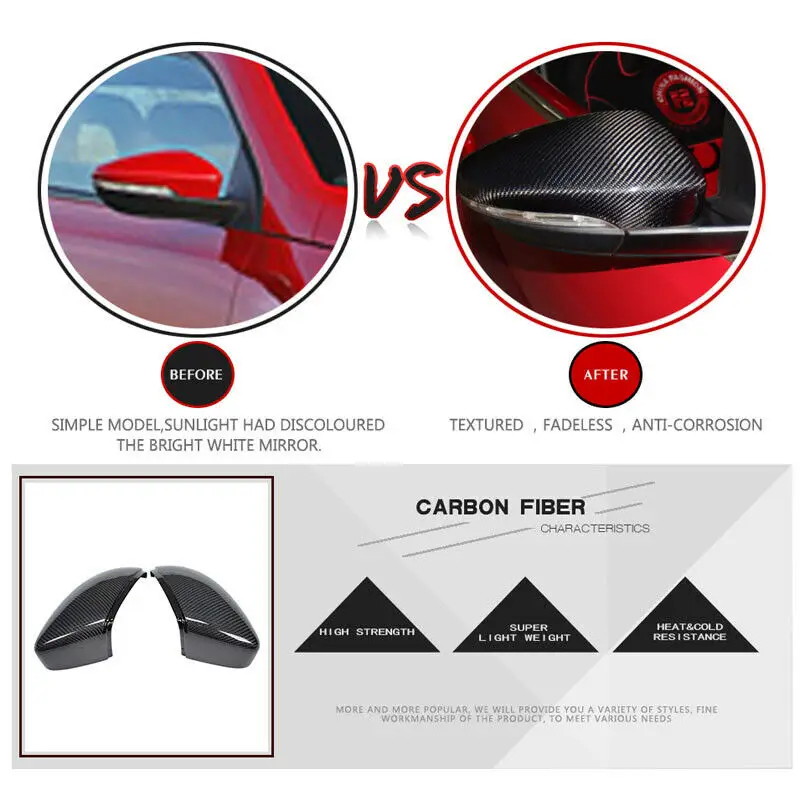Зеркало заднего вида из углеродного волокна для VolksWagen CC 2011 2017|view mirror|mirror cover for