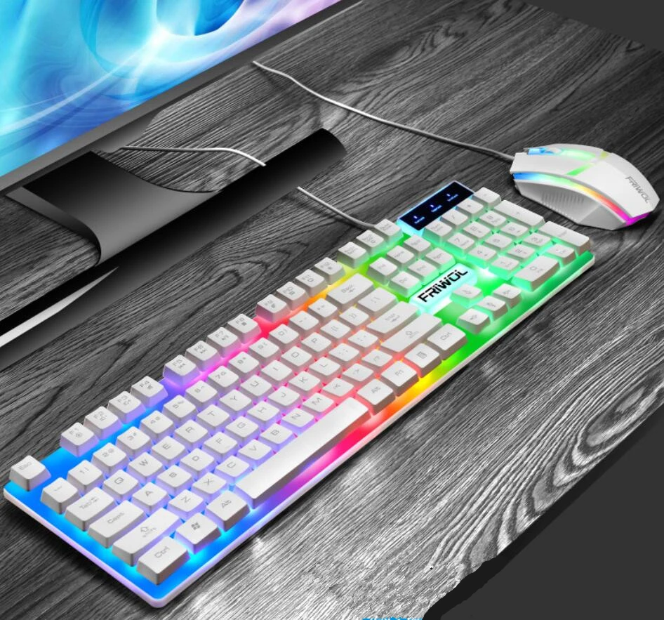 outmix gaming keyboard and mouse wired keyboard with backlight keyboard gamer kit silent for pc laptop gaming mouse set free global shipping