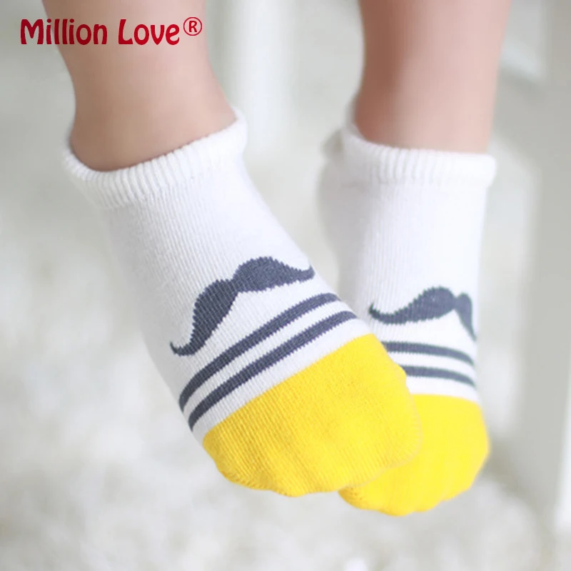 Хлопковые носки башмачки для новорожденных мальчиков и девочек с изображением