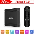 X96 воздуха Смарт ТВ приставка Android 9,0 Amlogic S905X3 Quad core Декодер каналов кабельного телевидения 2,4G  5G Wi-Fi, 4 ГБ, 64 ГБ, 4K 4.0BT google play TV BOX Android9.0