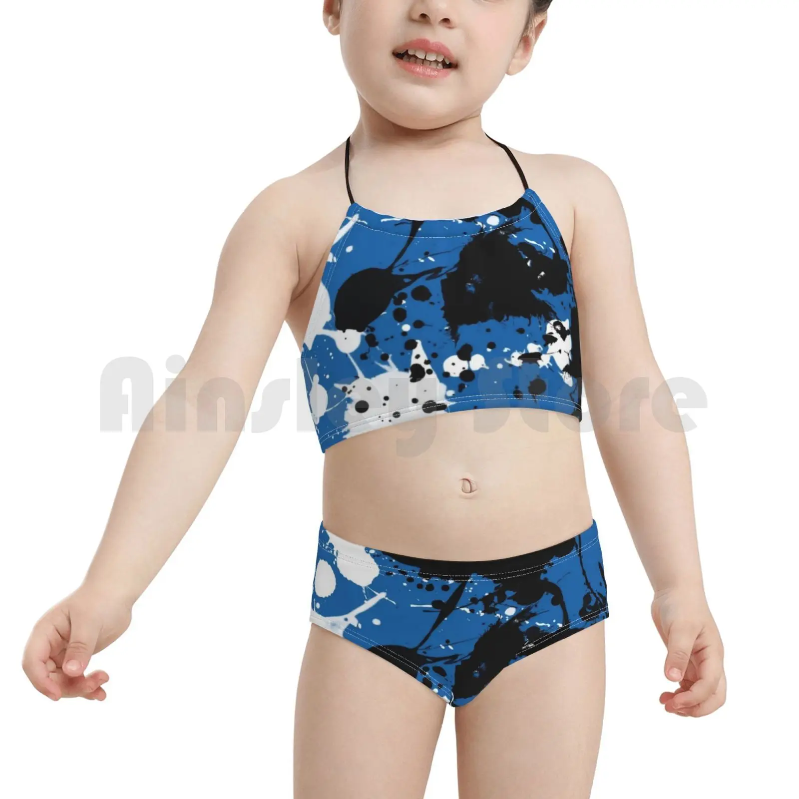 Купальник-бикини с высокой талией рисунком | Женская одежда