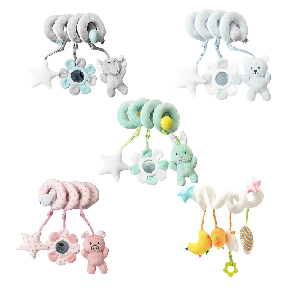 

Baby Rattle Toys Stroller Beds Surround Dolls Hanging Comfortable Rattle Pendants Children’s Vision Training Crib Plush Doll Toy