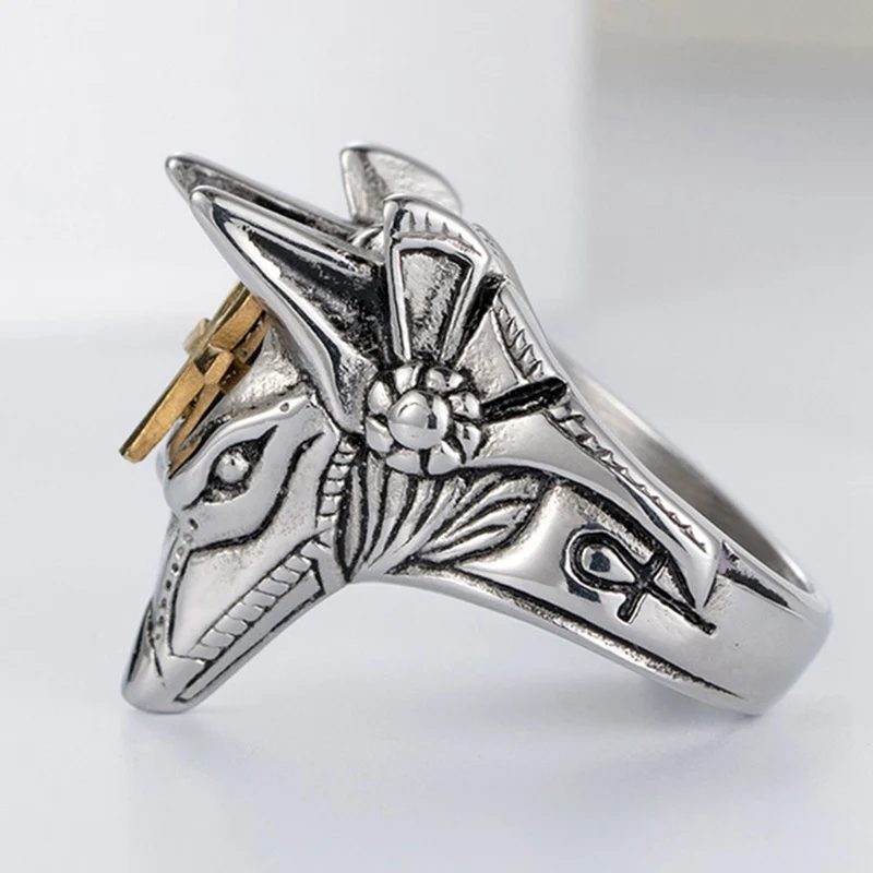 Мужское и женское кольцо из нержавеющей стали египетский крест на палец панк