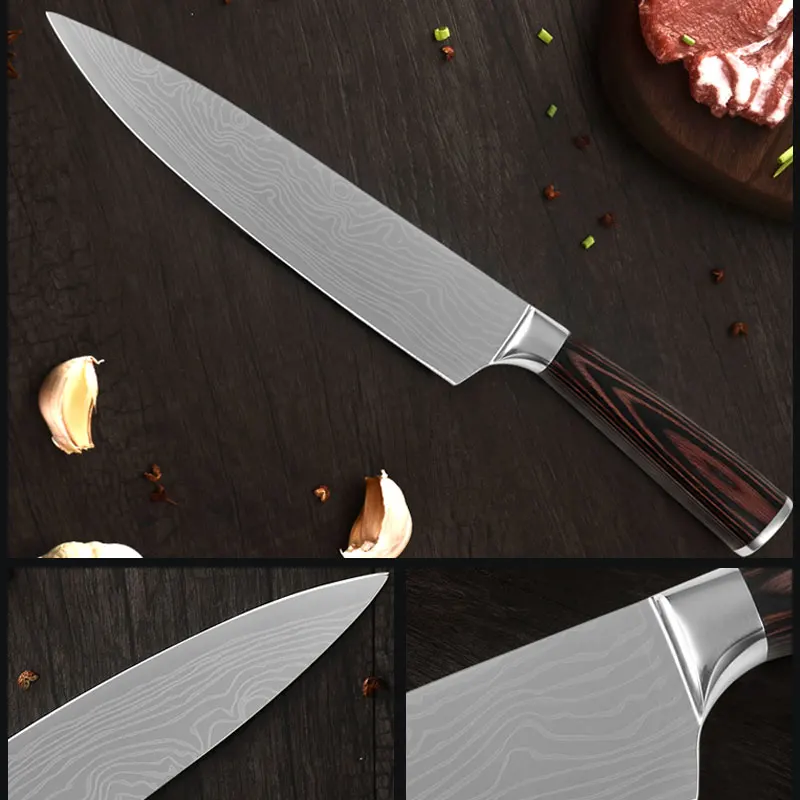 Набор ножей из нержавеющей стали Santoku 8 дюймов поварские ножи с оболочкой