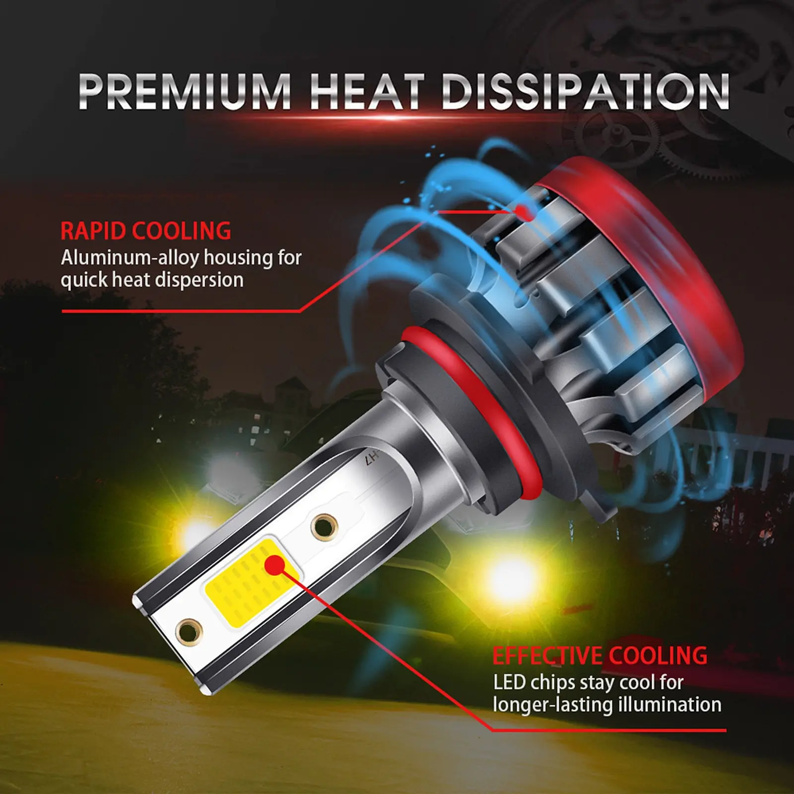 

Fog Light Bulb 12W High Power For Cars Trucks 3000K Yellow 4000 Lumens DRL Bulbs Replacement