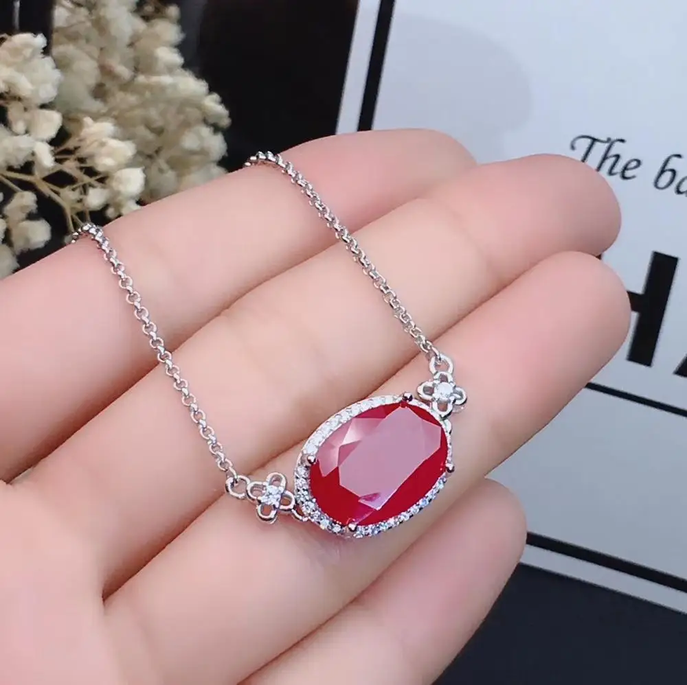 KJJEAXCMY boutique jewelry 925 sterling silver inlaid Natural ruby ladies bracelet support detection exquisite beautiful | Украшения и
