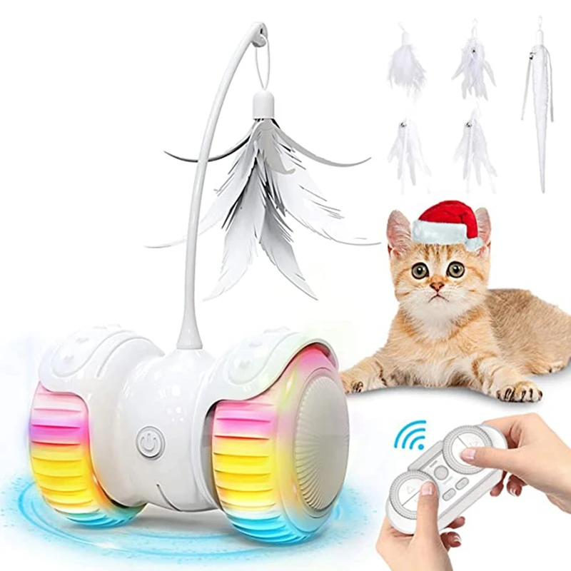 

Cat Toy Indoor Cat Interactive Robot Cat Toy, Automatic Irregular 360 Degree Rotating Ball Built-in Color LED Light