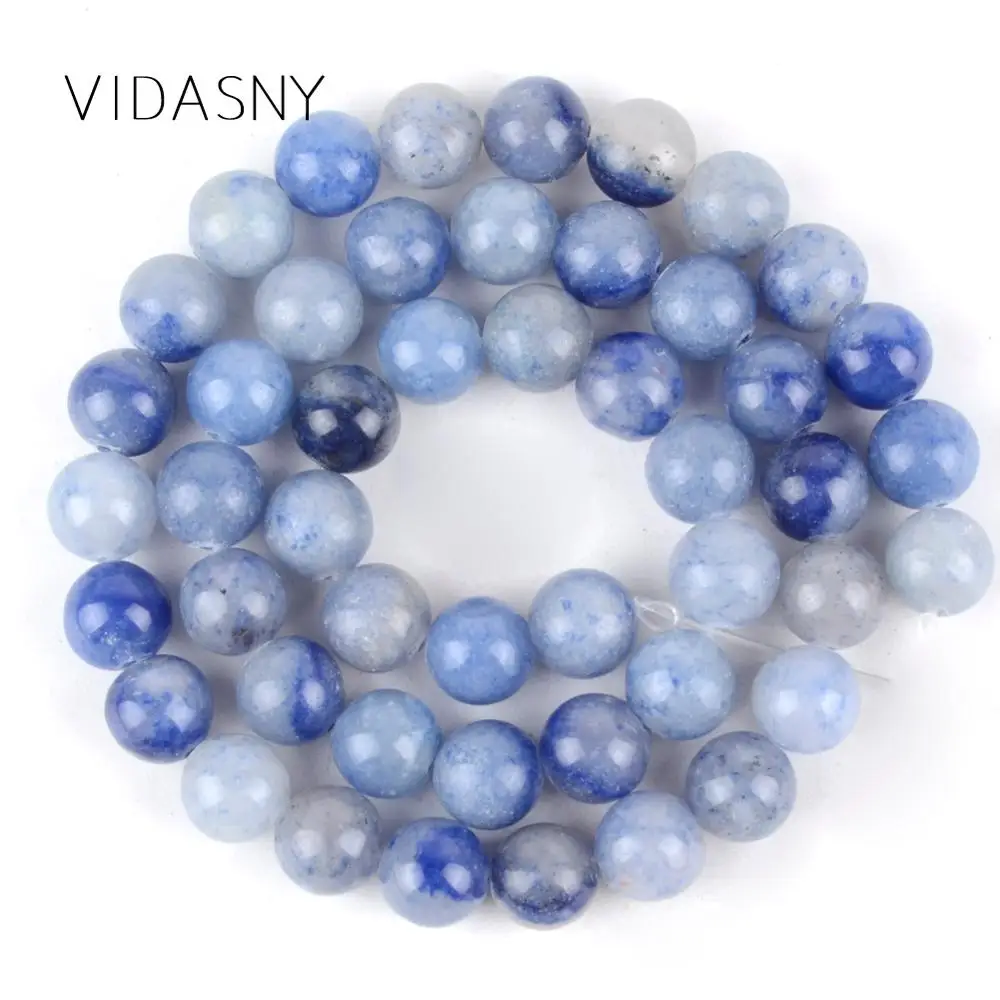 

Natural Stone Beads Blue Aventurine Round Loose Spacer Beads For Jewelry Making 4mm-12mm Diy Bracelet Necklace 15'' Wholesale