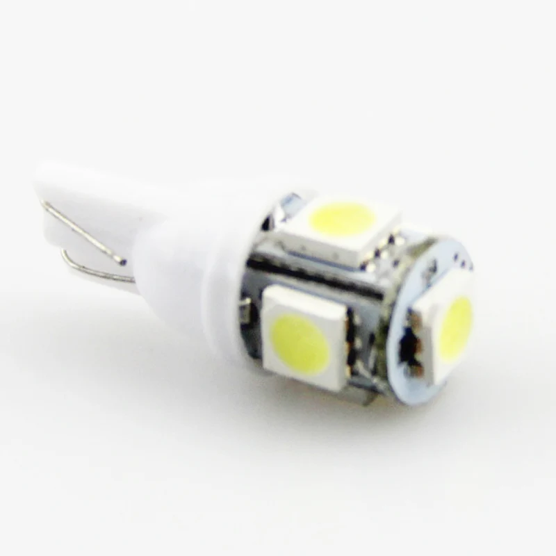 10 шт./лот T10 5050 5SMD светодиодная белая фара Автомобильная задняя с клиновидным