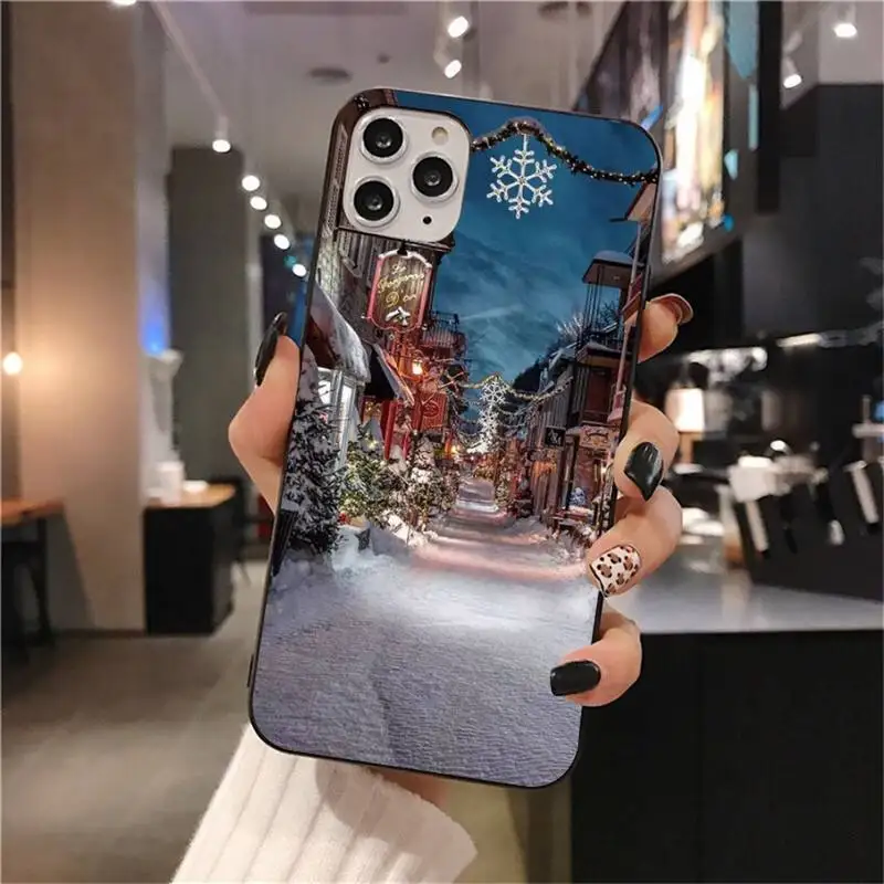 christmas scene new years atmosphere phone case for iphone 12 pro max mini 11 pro xs max 8 7 6 6s plus x 5s se 2020 xr case free global shipping
