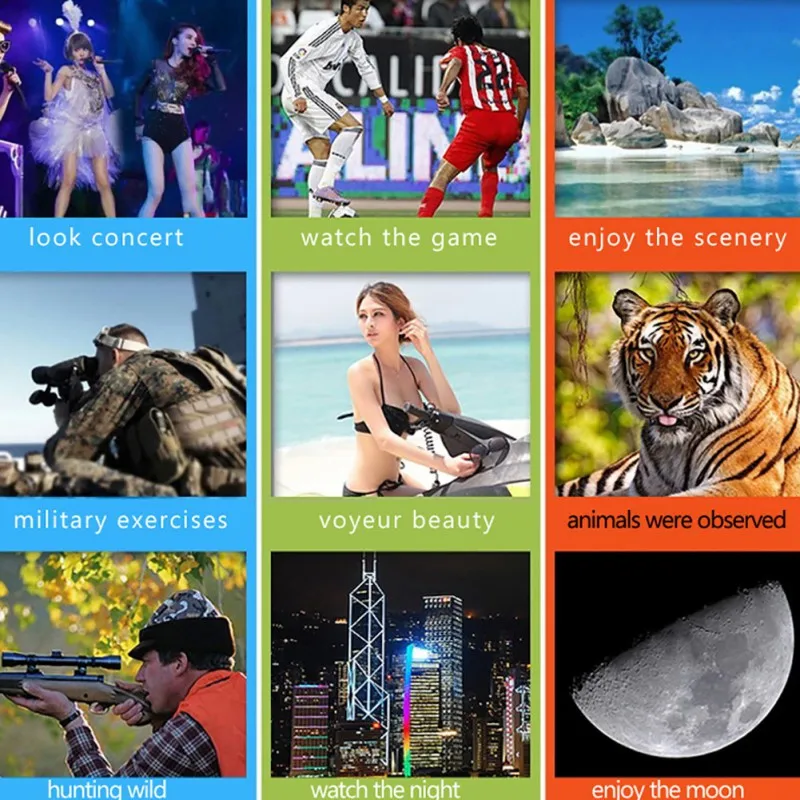 

Outdoor Portable Compact Black 10X-90X Monocular Telescope Handy Scope for Sports Camping Hunting