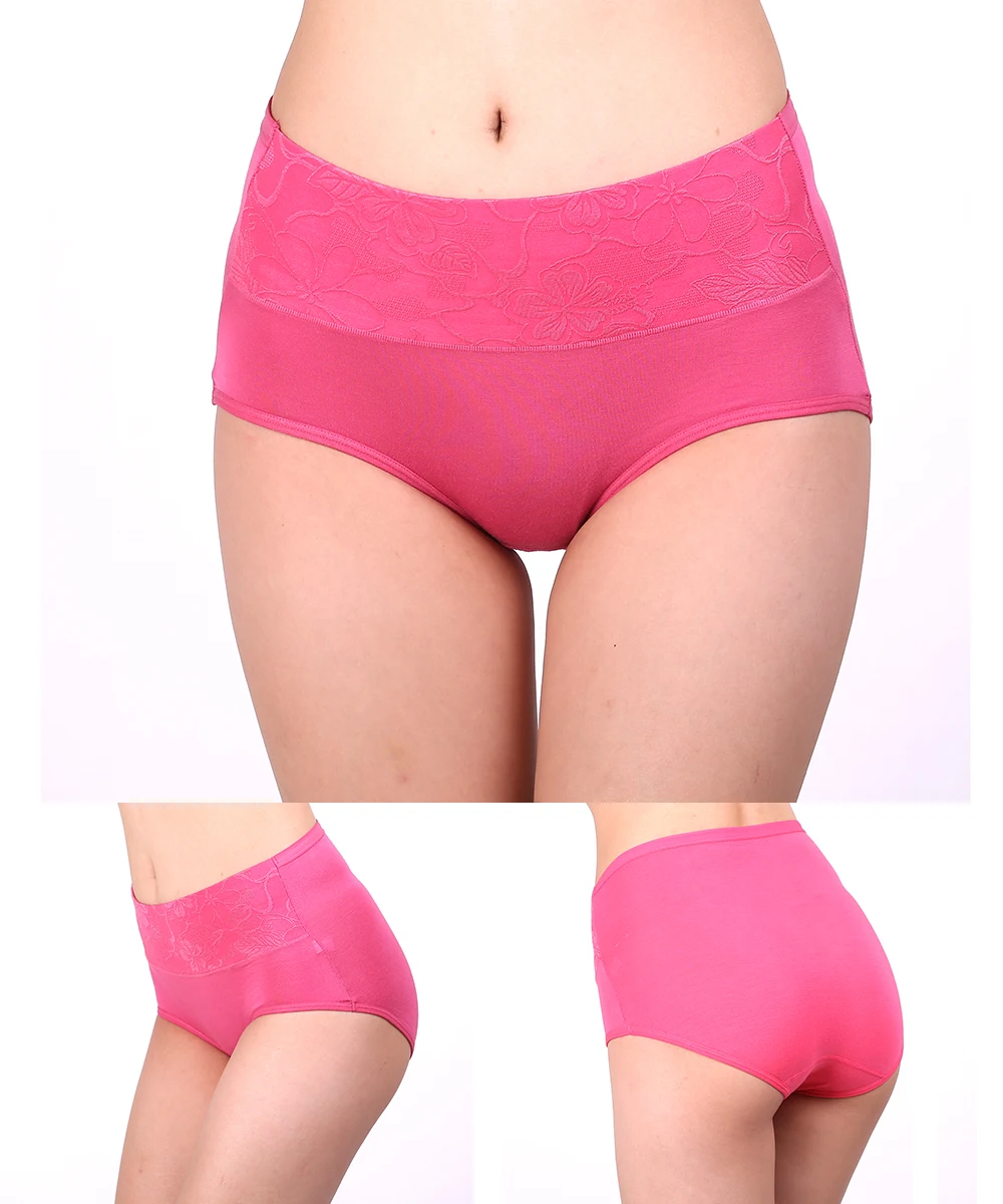 4 шт., Ropa Interior Femenina, Женские Модальные трусы, Трусики с высокой талией, нижнее белье большого размера, дамское нижнее белье
