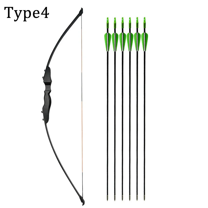 Type4(Bow and Arrow) 40lbs прямой лук 5" Молодежный Начинающий тренировочный Рекурсивный лук 31,5" Стекловолоконный набор стрел для охоты стрельбы из лука - Цвет: Type4(Bow and Arrow)