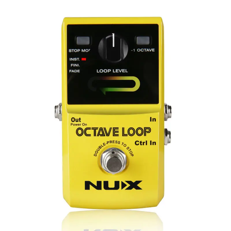 NUX Octave Loop педаль петлителя с 1 Effect Infinite Layer Bass Line True Bypass для гитарных эффектов +
