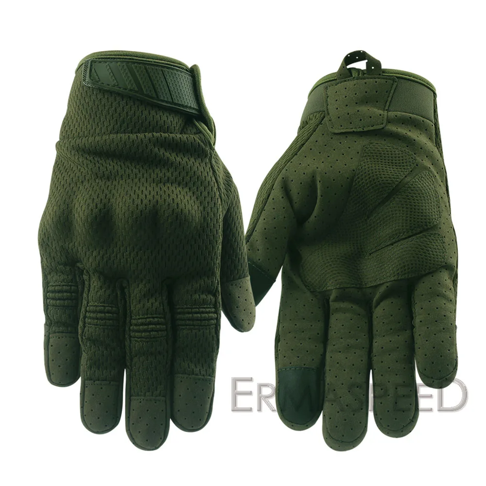 Army Green Дышащие мотоциклетные перчатки тактические военные гоночные перчатки для верховой езды Зимние перчатки для мотокросса эндуро ATV с сенсорным экраном мужские байкерские перчатки - Цвет: Army Green