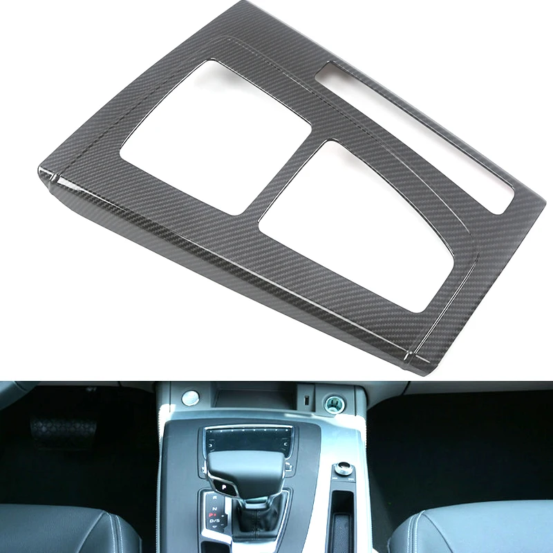 

Carbon Look Chrome For Audi Q5 FY 2018 2019 Interior Gear Shifter Panel Media Control Stickers decoration