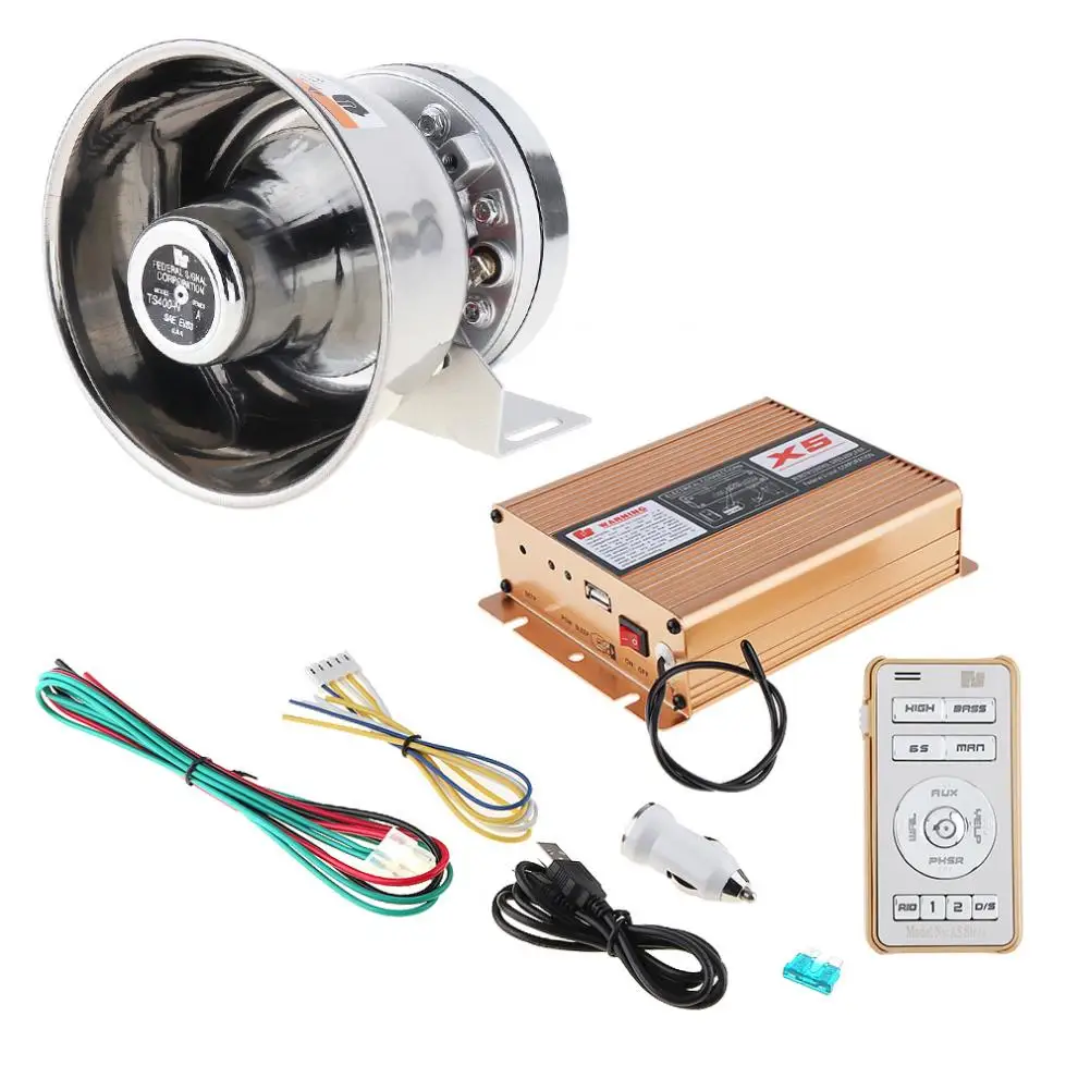 12V 400W 18 Тон Громкий Предупреждение тревоги автомобиля полицейская сирена Рог PA