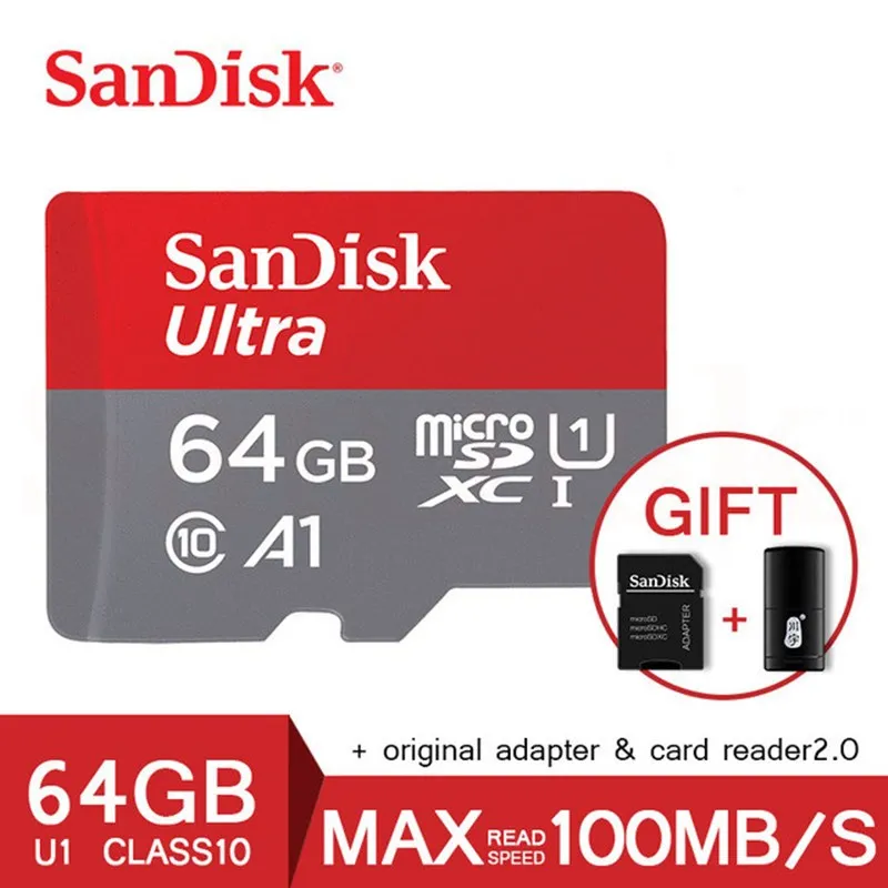 SanDisk 32G Micro SD карта 32 Гб 64 Гб класс 10 128 г/64 г SDXC 400 г/256 ГБ SDHC TF карта памяти Поддержка официальной проверки