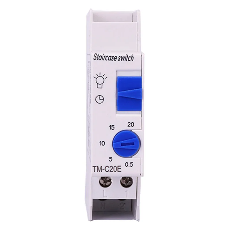 

SINOTIMER TM-C20E 20 Minutes Stair Light Delay Timer DHC Relay Normally Open Contact Ad Timer Switch Timer