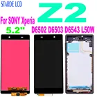 Оригинальный ЖК-дисплей 5,2 дюйма для SONY Xperia Z2 ЖК-дисплей сенсорный экран дигитайзер в сборе для SONY Xperia Z2 D6502 D6503 D6543 экран