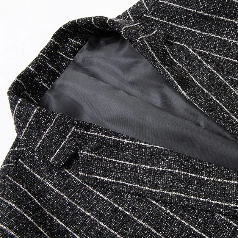

2020 New Arrivals Mens Blazer Spring Autumn Men's Fashion Striped Suit Coat Business Casual Suit Jacket Male Clothes Outerwear