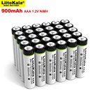 Подлинный  оригинальный 4-24PCS LiitoKala оригинальный AAA NiMH аккумулятор 1,2 В перезаряжаемый аккумулятор 900 мАч для фонарика, игрушек