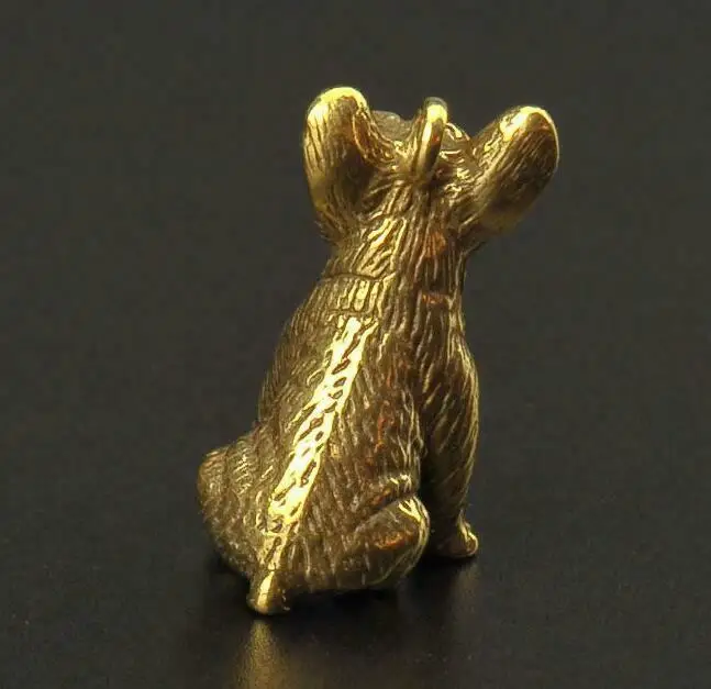 

China Brass Dog Small Statue Pendants
