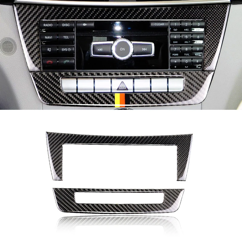 

Центральная консоль из углеродного волокна для Mercedes Benz C Class W204 2010 2011 2012 2013 панель кондиционера Обложка рамы наклейка отделка