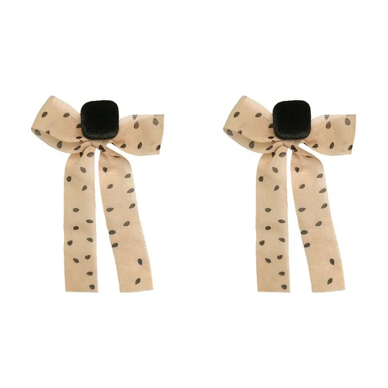 

Autumn and winter speckled fabric earrings with sweater super fairy two-wear female earrings