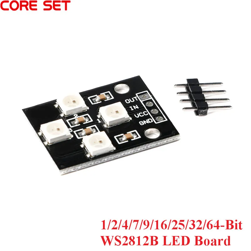Макетная плата WS2812B WS2812 32/64 RGB светодиодсветодиодный круглый модуль с
