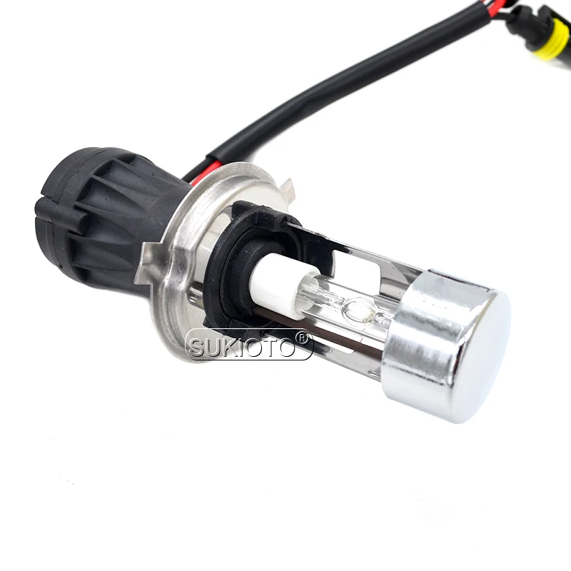 SUKIOTO 12V 200W HID Xenon Ballast Car Headlight H4 Bixenon Bulbs Kit H4-3 Ceramic High Low Beam Bulb 4300K 5000K 6000K 8000K | Автомобили