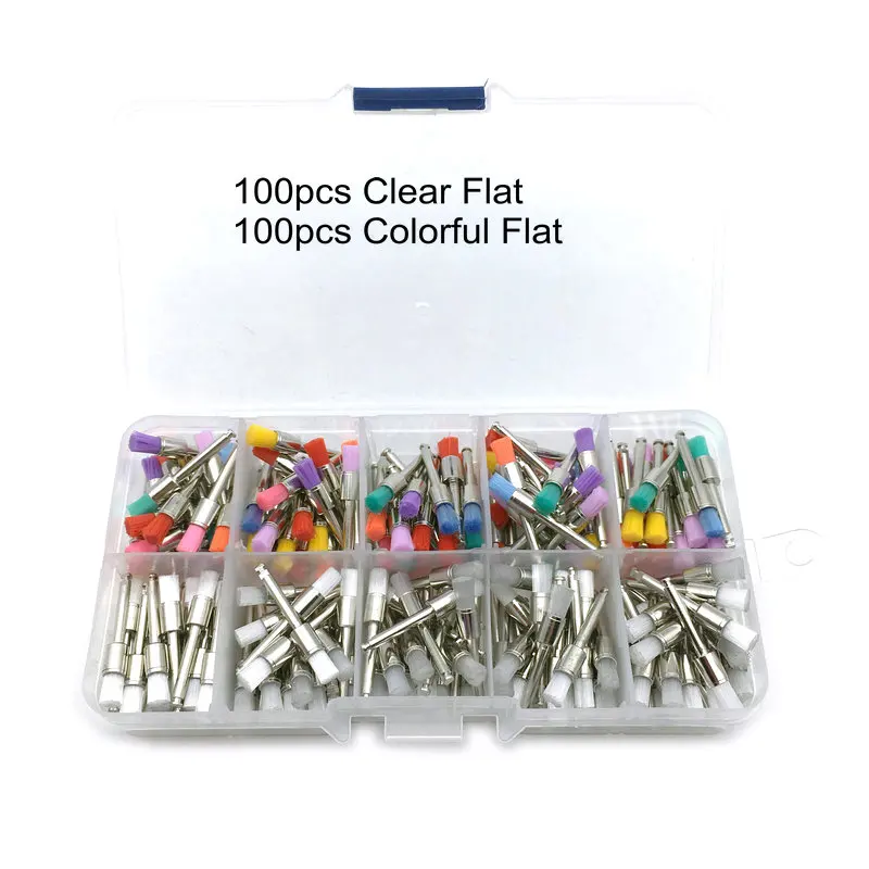 200 шт. полировальная щетка для зубов|Стомотологические сверла и щетки| |