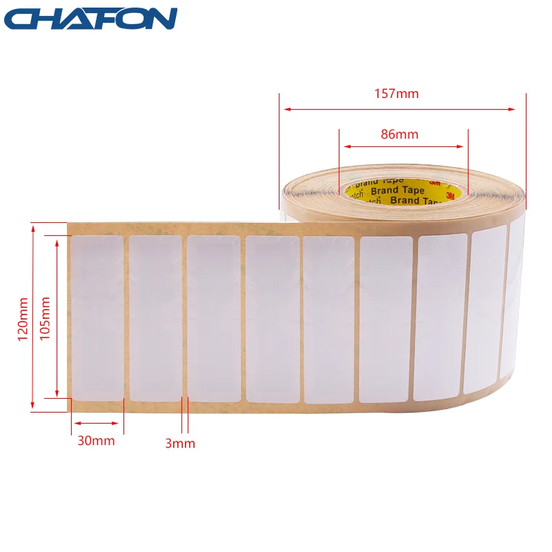 CHAFON 100 шт 15 м водонепроницаемый ПЭТ uhf rfid ветровое стекло наклейка U8 чип для