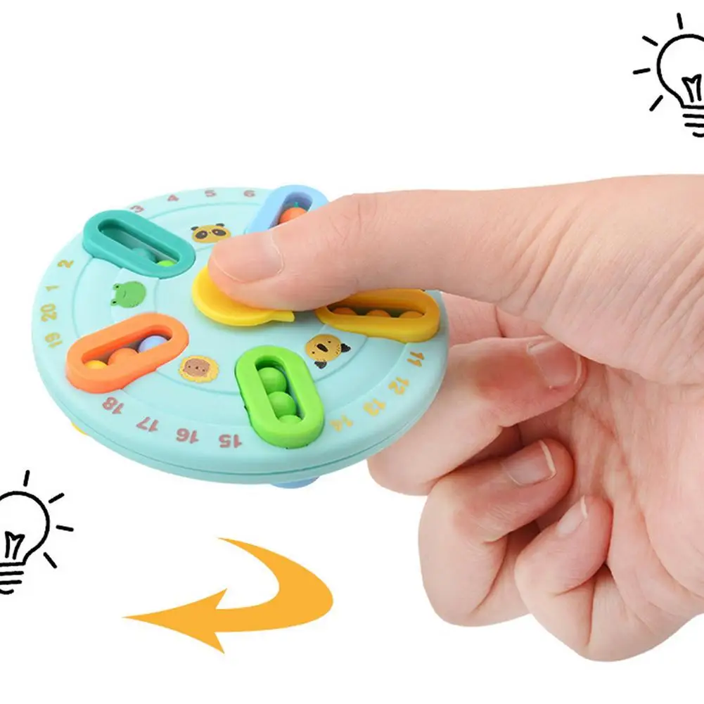 Rompecabezas educativos de juguete para ni&ntilde;os, cuentas giratorias, juguetes sensoriales para dedos-1