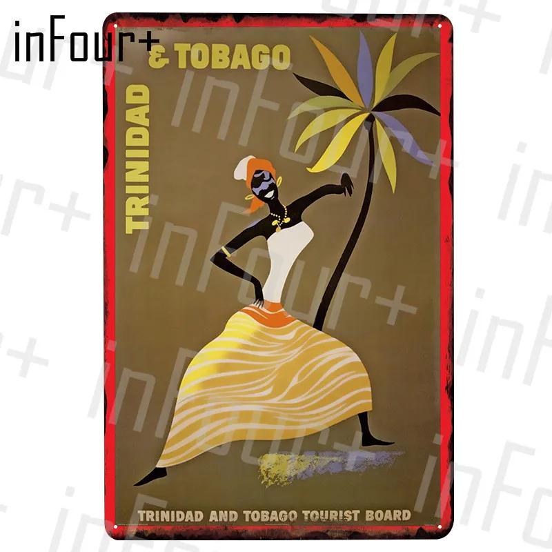 Жестяной металлический плакат Curacao металлическая пластина винтажный декор