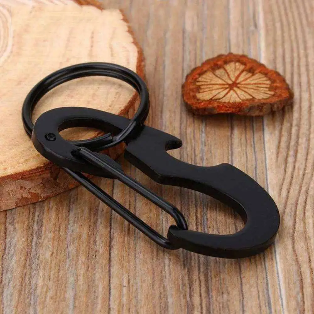 

Camping Outdoor Keyring Stainless Steel Carabiner Snap Hook Hanger Keychain Outdoor Survival Tool